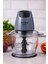 Mini Doğrayıcı 500W, Paslanmaz Çelik 4 Bıçak, Şeffaf Hazne, Gri Renk 1