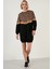Leopar Desenli Renk Bloklu Oversize Bisiklet Yaka Tunik Bayan Tunik 5863604 3