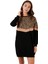 Leopar Desenli Renk Bloklu Oversize Bisiklet Yaka Tunik Bayan Tunik 5863604 7