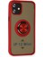 iPhone 12 Mini Kılıf Montreal Yüzüklü Silikon Kapak - Kırmızı 2