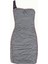 Mavi Beyaz Tek Omuz Mini Elbise 90455 5