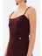 Bordo Askılı Mini Elbise 93124 3