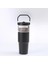 30OZ Taşınabilir Araba Kupası Paslanmaz Çelik Termos Kupası Saman Seyahat Seyahat Spor Su Şişesi Tutamaklı Kahve Vakumu Flaskcapacity: 801-900ML/RENK: Siyah (Yurt Dışından) 1