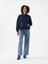 Oversize Lacivert Kadın Sweatshirt LF2040925 2