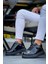 ZRN-X20 Premium Yüksek Taban Siyah Rugan Günlük Erkek Sneaker 4
