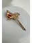 Altın Rengi Çiçek Detay Renkli Işıltılı Kuş Broş (6cm) 2