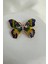 Altın Rengi Renkli Mineli Kelebek Broş (5cm) 1
