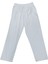 Erkek Çocuk /kız Çocuk Beli Lastikli Ip Bağlamalı Cepli Likrasız Beyaz Renk Pantolon 1
