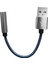 USB - 3,5 mm Ses Kablosu USB A - 3,5 mm Dişi Harici Stereo Ses Kartı Kulaklık Mikrofon Ses Adaptörü Gümüş ve Mavi (Yurt Dışından) 4