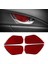 Abs Kırmızı Karbon Fiber Iç Kapı Kolu Kapağı Döşeme Dekor Çıkartması Honda Civic 10. Nesil 2016, 2017, 2018 ve 2019 (Yurt Dışından) 2