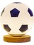Futbol Gece Lambası USB LED Dairesel Masif Ahşap Cam Küçük Masa Lambası Başucu Yatak Odası Çalışma Odası Dekorasyon Aydınlatması (Yurt Dışından) 1