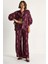 Kadın Oversize Gömlek Beli Lastikli Pantolon Saçaklı Dokuma Alt-Üst Takım 1