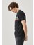 Erkek Siyah Regular Fit Bisiklet Yaka T-Shirt 9