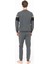 18936 Erkek Antrasıt Melanj Yuvarlak Yaka Uzun Kollu Pijama Takımı 4