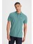 Regular Fit Normal Kesim Polo Yaka İndigo Tişört 9