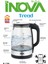 Cam Işıklı 2.2 Litre Kettle, Kahverengi 2