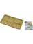 Dikdörtgen 3 Bölmeli=2+1 Ahşap Bambu Servis Sunum Tepsi - Tahtası 24.8 x 13.8 x 1.4cm (5313) 1