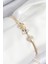 Pirinç Zirkon Taşlı Yıldız Model Gold Renk Kadın Bileklik - TJ-BB7899 1