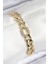 Vıp Pirinç Zirkon Taşlı Parçalı Zincir Model Gold Renk Kadın Bileklik - TJ-BB7767 1