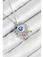 316L Çelik Zirkon Taşlı Nazar Model Gümüş Renk Kadın Kolye - TJ-BKO10543 1