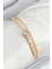 Pirinç Zirkon Taşlı Kalp Model Gold Renk Kadın Bileklik - TJ-BB7873 1
