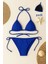 Marsilyan- Kadın Mavi Yandan ve Boyundan Bağlamalı Bikini Mayo Takımı 1