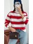 Çizgili Kırmızı Triko 2
