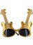 Altın Renk Rockn Roll Gitar Şekilli Parti Gözlüğü 15X15 cm (4887) 1