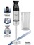 Paslanmaz Çelik 1500W 4 Bıçaklı Çubuk El Blender Seti, Siyah 1