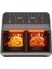 Çift Hazneli 4,4 Lt Air Fryer, Gri, Yağsız ve Sağlıklı Pişirme Cihazı 5