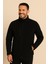 Unisex Lacivert Anti-Pilling Tüylenme Yapmayan Standart Fit Tam Fermuarlı Soğuk Geçirmez Polar Hırka 3