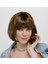 Kahve Renk Düz Kesim Küt Parti Peruğu Kısa Takma Saç (K246) 1