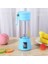 Şarjlı 6 Bıçaklı Taşınabilir Meyve Suyu Blenderi 380ML, Mavi 2