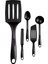 Şık 5 Parça Servis ve Hazırlık Seti, Siyah Renkli, Pratik ve Güzel Tasarım 1