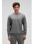 Pamuklu Regular Fit Bisiklet Yaka Logolu Sweat Erkek Sweat EM579 1
