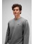 Pamuklu Regular Fit Bisiklet Yaka Logolu Sweat Erkek Sweat EM579 2