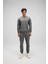 Pamuklu Regular Fit Bisiklet Yaka Logolu Sweat Erkek Sweat EM579 4