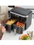 8 Lt Çift Hazneli Yağsız Airfryer ve Cam Kettle Hediye Set, Siyah 2
