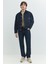 Rahat Fit Klasik Piliseli Koyu Indigo Erkek Jean Ceket 1