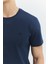 Regular Fit Lacivert Erkek T-Shirt 5