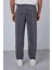 Erkek Slim Fit Fitilli Beli Lastikli Pantolon Füme 3