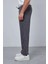 Erkek Slim Fit Fitilli Beli Lastikli Pantolon Füme 5