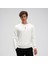 EM556-OF Erkek Basic Sweatshirt - Kırık Beyaz 1