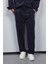 Erkek Kadife Dokulu Baggy Fit Pantolon Lacivert 3
