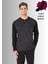 %100 Pamuklu Yarım Patlı Uzun Kol Düz Paça Jakarlı Pijama Takımı (Çorap Hediyeli) 1