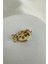 Altın Rengi Mavi Mineli Detay Balık Broş (2cm) 2