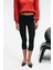Syrelıa Kadın Esnek Kumaşlı Slim Fit Capri Siyah Tayt 4