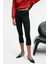 Syrelıa Kadın Esnek Kumaşlı Slim Fit Capri Siyah Tayt 5