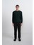 Erkek Desenli Bisiklet Yaka Bol Yeşil Sweatshirt 3
