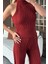 Bordo Kolsuz Bluz Pantolon Takım - 3009 3